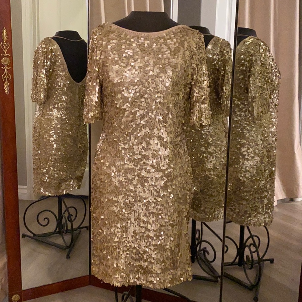 Sequence Gold Dress